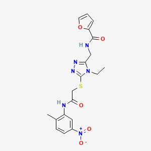 N-{[4-ethyl-5-({2-[(2-methyl-5-nitrophenyl)amino]-2-oxoethyl}thio)-4H-1,2,4-triazol-3-yl]methyl}-2-furamide