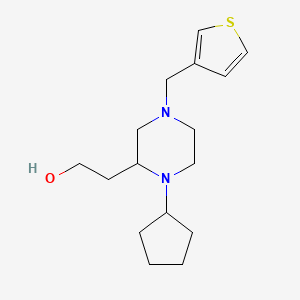 2-[1-cyclopentyl-4-(3-thienylmethyl)-2-piperazinyl]ethanol