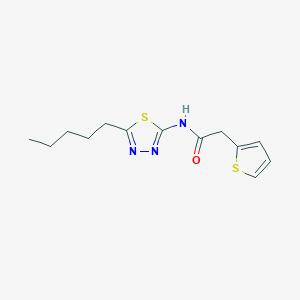 molecular formula C13H17N3OS2 B4809997 N-(5-pentyl-1,3,4-thiadiazol-2-yl)-2-(2-thienyl)acetamide 