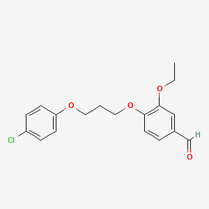 molecular formula C18H19ClO4 B4809999 4-[3-(4-chlorophenoxy)propoxy]-3-ethoxybenzaldehyde 