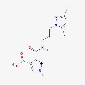 3-({[3-(3,5-dimethyl-1H-pyrazol-1-yl)propyl]amino}carbonyl)-1-methyl-1H-pyrazole-4-carboxylic acid