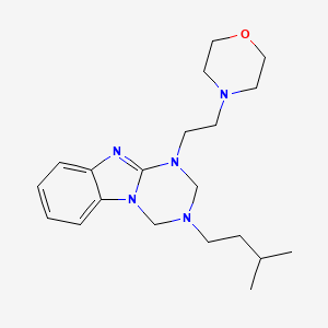 3-(3-methylbutyl)-1-[2-(4-morpholinyl)ethyl]-1,2,3,4-tetrahydro[1,3,5]triazino[1,2-a]benzimidazole