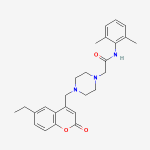 N-(2,6-dimethylphenyl)-2-{4-[(6-ethyl-2-oxo-2H-chromen-4-yl)methyl]-1-piperazinyl}acetamide