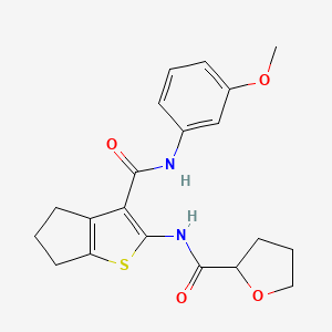 N-(3-{[(3-methoxyphenyl)amino]carbonyl}-5,6-dihydro-4H-cyclopenta[b]thien-2-yl)tetrahydro-2-furancarboxamide