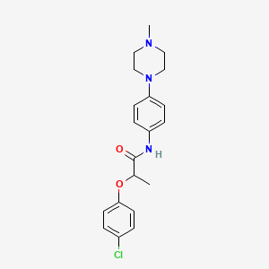 molecular formula C20H24ClN3O2 B4810058 2-(4-chlorophenoxy)-N-[4-(4-methyl-1-piperazinyl)phenyl]propanamide 