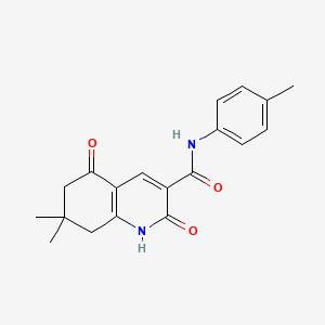 molecular formula C19H20N2O3 B4810064 7,7-dimethyl-N-(4-methylphenyl)-2,5-dioxo-1,2,5,6,7,8-hexahydro-3-quinolinecarboxamide 