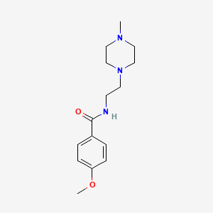 molecular formula C15H23N3O2 B4810088 4-methoxy-N-[2-(4-methyl-1-piperazinyl)ethyl]benzamide 