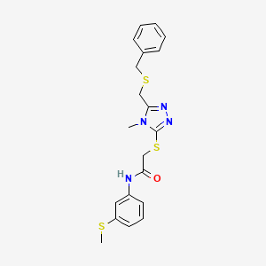 2-({5-[(benzylthio)methyl]-4-methyl-4H-1,2,4-triazol-3-yl}thio)-N-[3-(methylthio)phenyl]acetamide