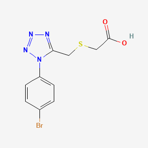 ({[1-(4-bromophenyl)-1H-tetrazol-5-yl]methyl}thio)acetic acid