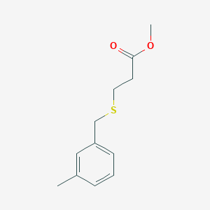 molecular formula C12H16O2S B4810130 Methyl 3-[(3-methylbenzyl)sulfanyl]propanoate 