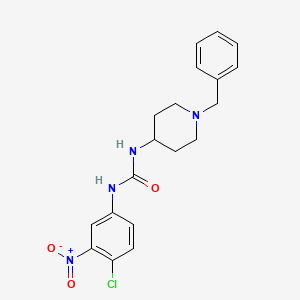 molecular formula C19H21ClN4O3 B4810135 N-(1-benzyl-4-piperidinyl)-N'-(4-chloro-3-nitrophenyl)urea 