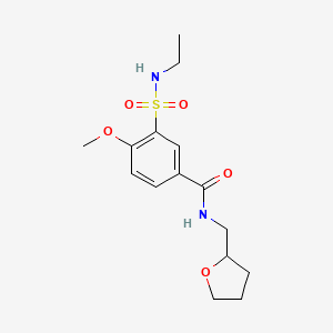 3-(ethylsulfamoyl)-4-methoxy-N-(tetrahydrofuran-2-ylmethyl)benzamide