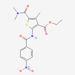 ethyl 5-[(dimethylamino)carbonyl]-4-methyl-2-[(4-nitrobenzoyl)amino]-3-thiophenecarboxylate