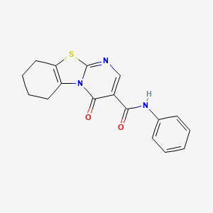 molecular formula C17H15N3O2S B4810170 4-oxo-N-phenyl-6,7,8,9-tetrahydro-4H-pyrimido[2,1-b][1,3]benzothiazole-3-carboxamide 