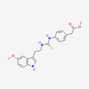 methyl {4-[({[2-(5-methoxy-1H-indol-3-yl)ethyl]amino}carbonothioyl)amino]phenyl}acetate