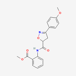 methyl 2-({[3-(4-methoxyphenyl)-4,5-dihydro-5-isoxazolyl]carbonyl}amino)benzoate