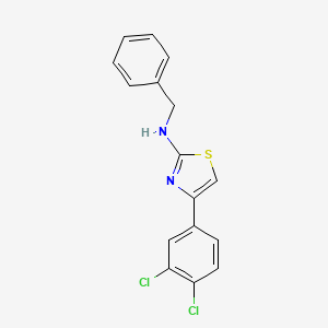 molecular formula C16H12Cl2N2S B4810203 N-benzyl-4-(3,4-dichlorophenyl)-1,3-thiazol-2-amine 