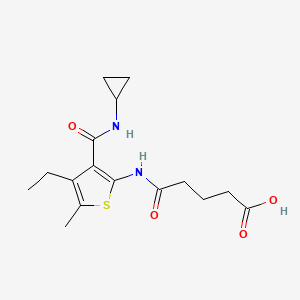 5-({3-[(cyclopropylamino)carbonyl]-4-ethyl-5-methyl-2-thienyl}amino)-5-oxopentanoic acid