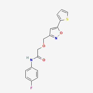 N-(4-fluorophenyl)-2-{[5-(2-thienyl)-3-isoxazolyl]methoxy}acetamide