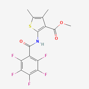 methyl 4,5-dimethyl-2-[(pentafluorobenzoyl)amino]-3-thiophenecarboxylate