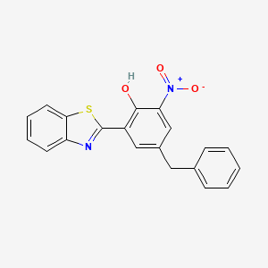 2-(1,3-benzothiazol-2-yl)-4-benzyl-6-nitrophenol