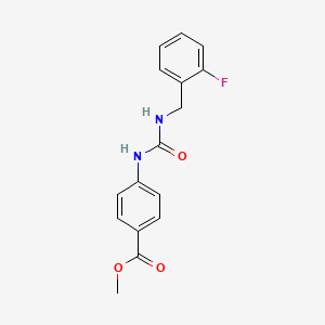 molecular formula C16H15FN2O3 B4810310 methyl 4-{[(2-fluorobenzyl)carbamoyl]amino}benzoate CAS No. 932813-57-5