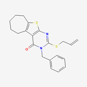 2-(allylthio)-3-benzyl-3,5,6,7,8,9-hexahydro-4H-cyclohepta[4,5]thieno[2,3-d]pyrimidin-4-one