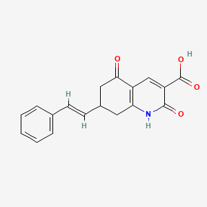 2,5-dioxo-7-[(E)-2-phenylethenyl]-1,2,5,6,7,8-hexahydroquinoline-3-carboxylic acid