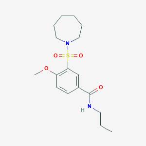 3-(1-azepanylsulfonyl)-4-methoxy-N-propylbenzamide