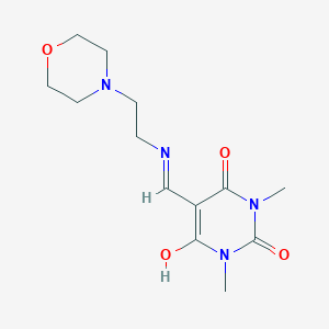 molecular formula C13H20N4O4 B4810349 1,3-dimethyl-5-({[2-(4-morpholinyl)ethyl]amino}methylene)-2,4,6(1H,3H,5H)-pyrimidinetrione 