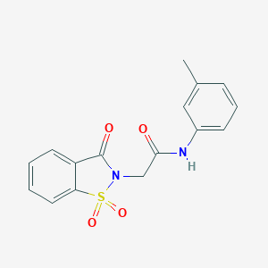 2-(1,1-dioxido-3-oxo-1,2-benzisothiazol-2(3H)-yl)-N-(3-methylphenyl)acetamide