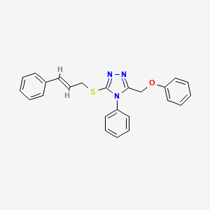 3-(phenoxymethyl)-4-phenyl-5-[(E)-3-phenylprop-2-enyl]sulfanyl-1,2,4-triazole