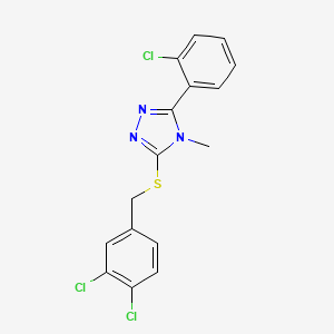 3-(2-chlorophenyl)-5-[(3,4-dichlorobenzyl)thio]-4-methyl-4H-1,2,4-triazole