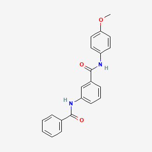 molecular formula C21H18N2O3 B4810403 3-benzamido-N-(4-methoxyphenyl)benzamide 