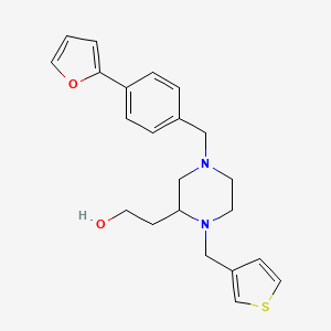 2-[4-[4-(2-furyl)benzyl]-1-(3-thienylmethyl)-2-piperazinyl]ethanol