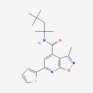 3-methyl-N-(1,1,3,3-tetramethylbutyl)-6-(2-thienyl)isoxazolo[5,4-b]pyridine-4-carboxamide