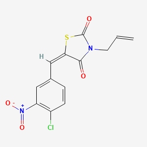 (5E)-5-(4-chloro-3-nitrobenzylidene)-3-(prop-2-en-1-yl)-1,3-thiazolidine-2,4-dione