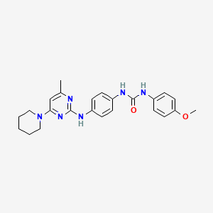 1-(4-Methoxyphenyl)-3-(4-{[4-methyl-6-(piperidin-1-YL)pyrimidin-2-YL]amino}phenyl)urea