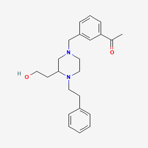 1-(3-{[3-(2-hydroxyethyl)-4-(2-phenylethyl)-1-piperazinyl]methyl}phenyl)ethanone