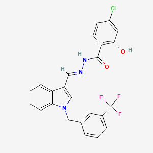 4-chloro-2-hydroxy-N'-({1-[3-(trifluoromethyl)benzyl]-1H-indol-3-yl}methylene)benzohydrazide