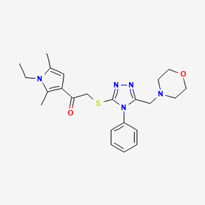 1-(1-ethyl-2,5-dimethyl-1H-pyrrol-3-yl)-2-{[5-(4-morpholinylmethyl)-4-phenyl-4H-1,2,4-triazol-3-yl]thio}ethanone