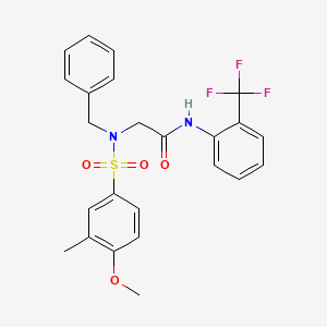 N~2~-benzyl-N~2~-[(4-methoxy-3-methylphenyl)sulfonyl]-N~1~-[2-(trifluoromethyl)phenyl]glycinamide