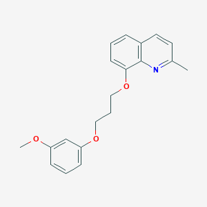 molecular formula C20H21NO3 B4810595 8-[3-(3-methoxyphenoxy)propoxy]-2-methylquinoline 