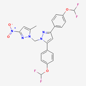 1-({3,5-bis[4-(difluoromethoxy)phenyl]-1H-pyrazol-1-yl}methyl)-5-methyl-3-nitro-1H-pyrazole