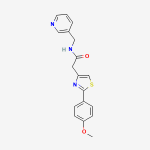 molecular formula C18H17N3O2S B4810598 2-[2-(4-methoxyphenyl)-1,3-thiazol-4-yl]-N-(pyridin-3-ylmethyl)acetamide 