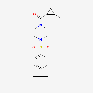 (4-{[4-(TERT-BUTYL)PHENYL]SULFONYL}PIPERAZINO)(2-METHYLCYCLOPROPYL)METHANONE