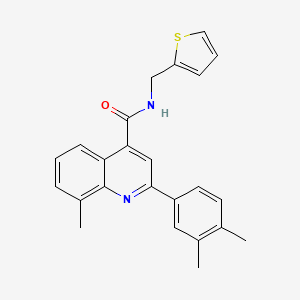 molecular formula C24H22N2OS B4810609 2-(3,4-DIMETHYLPHENYL)-8-METHYL-N-[(THIOPHEN-2-YL)METHYL]QUINOLINE-4-CARBOXAMIDE 