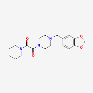 molecular formula C19H25N3O4 B4810635 1-[4-(1,3-Benzodioxol-5-ylmethyl)piperazin-1-yl]-2-piperidin-1-ylethane-1,2-dione 