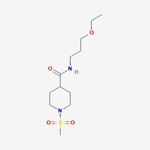 N-(3-ethoxypropyl)-1-methanesulfonylpiperidine-4-carboxamide