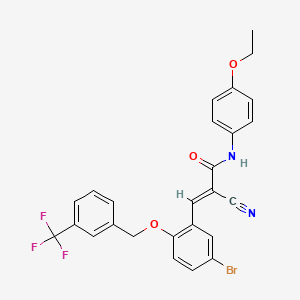 3-(5-bromo-2-{[3-(trifluoromethyl)benzyl]oxy}phenyl)-2-cyano-N-(4-ethoxyphenyl)acrylamide